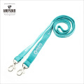 Silk Screen Printing Tube Polyester Lanyard with Double Hooks